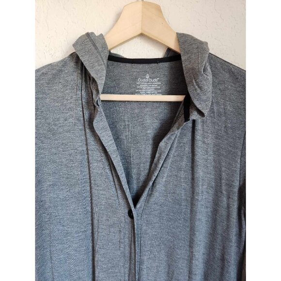 Cuddl Duds Hooded Lounge Gray Dress Size Small - Picture 3 of 8